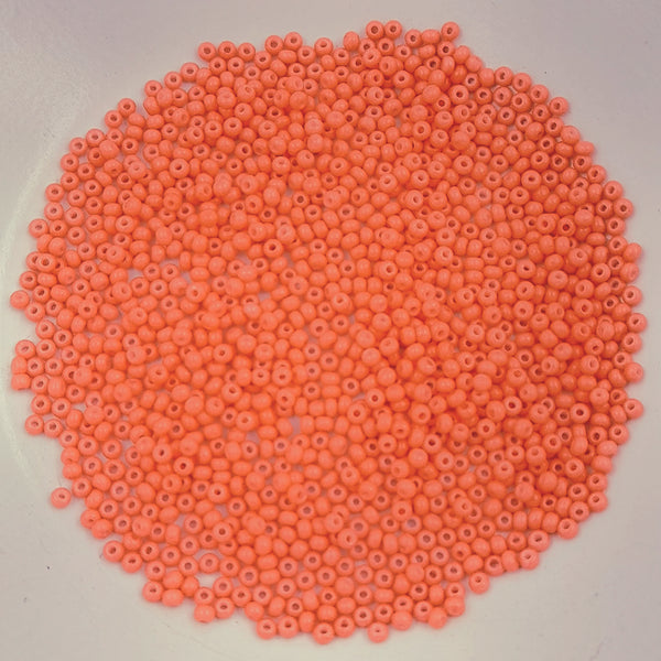 Japanese Seed Beads Size 11 Opaque Coral 7.5gm Bag