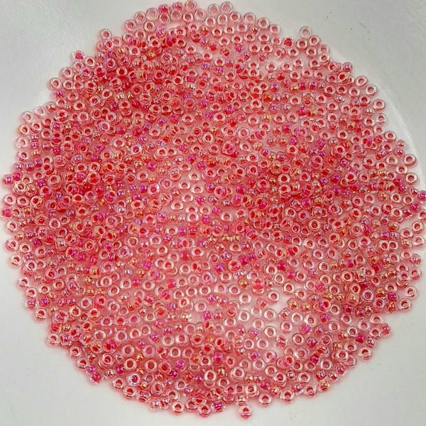 Miyuki Seed Beads Size 11 Dark Coral Lined Crystal 7.5gm Bag