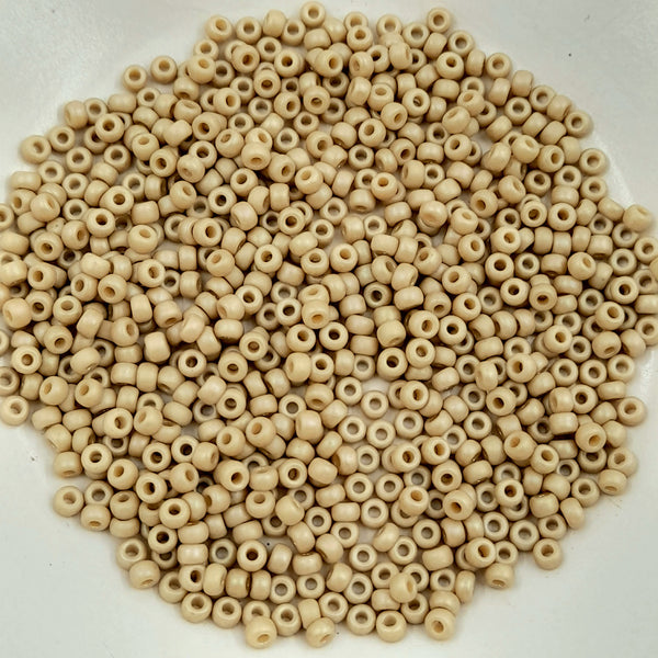 Miyuki Seed Beads Size 8 Matte Opaque Glaze Rainbow Ivory 7.5gm Bag