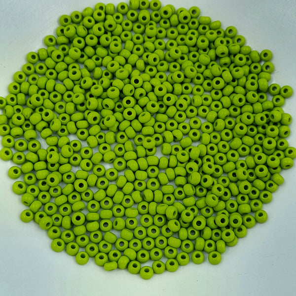 Japanese Seed Beads Size 8 Opaque Olive 7.5gm Bag