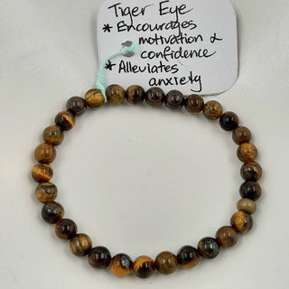 Gemstone Bracelet - Tiger Eye 6mm Beads