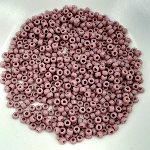 Miyuki Seed Beads Size 8 Opaque Mauve 7.5gm Bag
