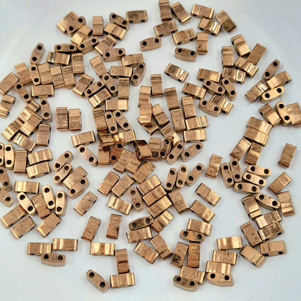 Miyuki Half Tila Beads Dark Bronze 7.5gm Bag