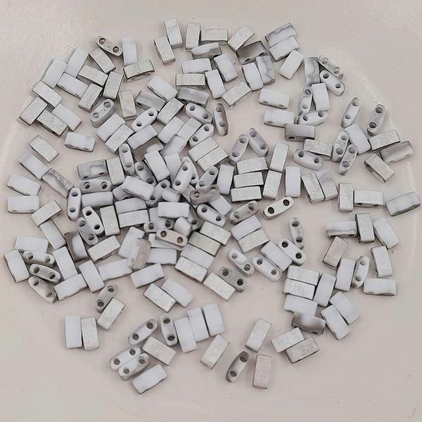 Miyuki Half Tila Beads Matte Labrador Grey 7.5gm Bag