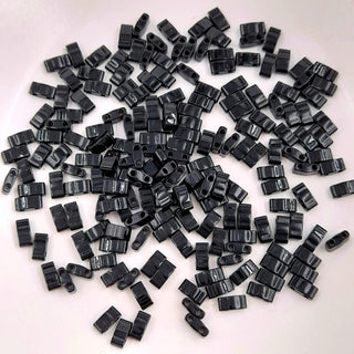 Miyuki Half Tila Beads Jet Black 7.5gm Bag