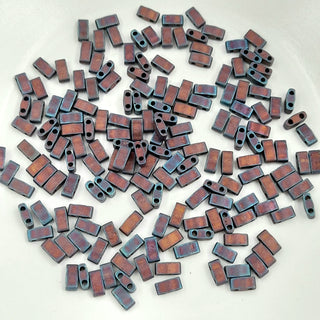Miyuki Half Tila Beads Matte Metallic Copper 7.5gm Bag