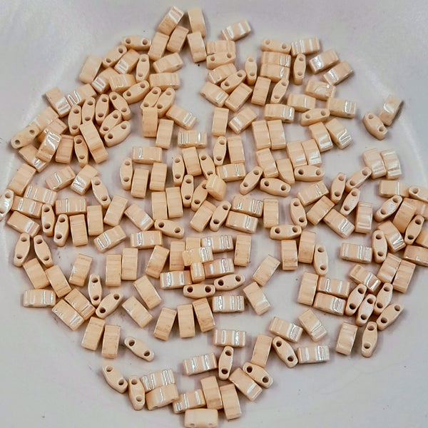 Miyuki Half Tila Beads Light Caramel Ceylon 7.5gm Bag