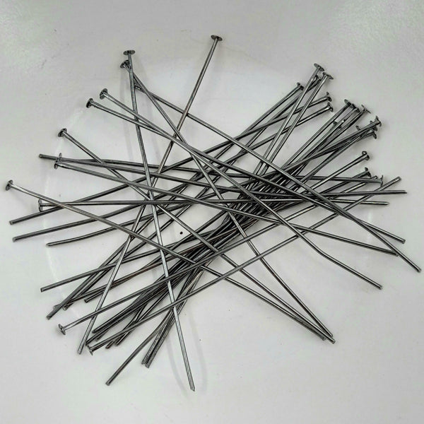 Metal Flat Head Pin 70mm Gunmetal 30 Pack