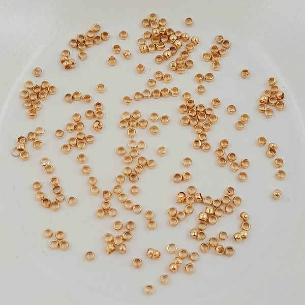 Findings - 2mm Crimp Beads Gold 3gm Bag