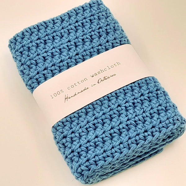 Cotton Wash Cloth - Blue