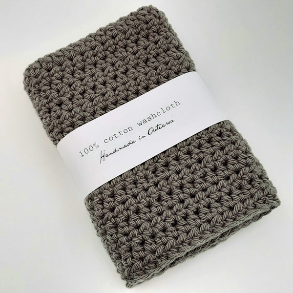 Cotton Wash Cloth - Dark Grey