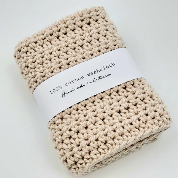 Cotton Wash Cloth - Cream