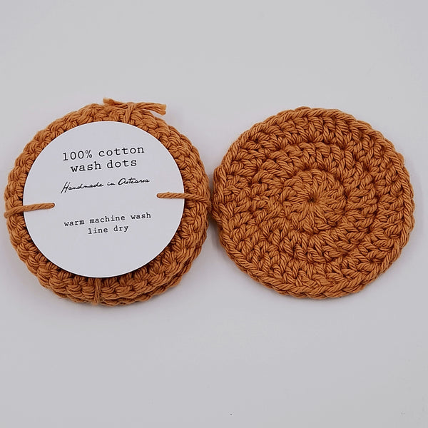 Cotton Wash Dot - Caramel (set of 4)