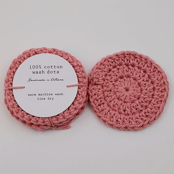 Cotton Wash Dot - Pink (set of 4)