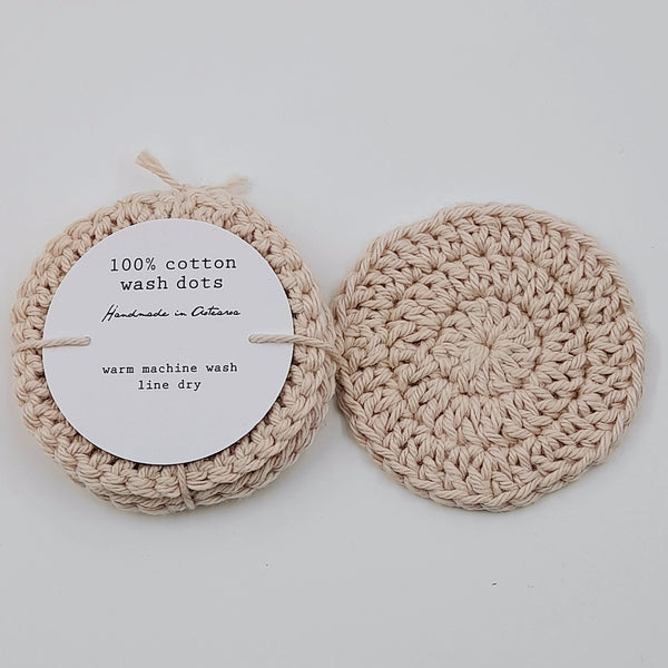 Cotton Wash Dot - Cream (set of 4)