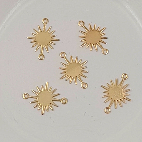 2-hole Connecting Component - Gold Sun