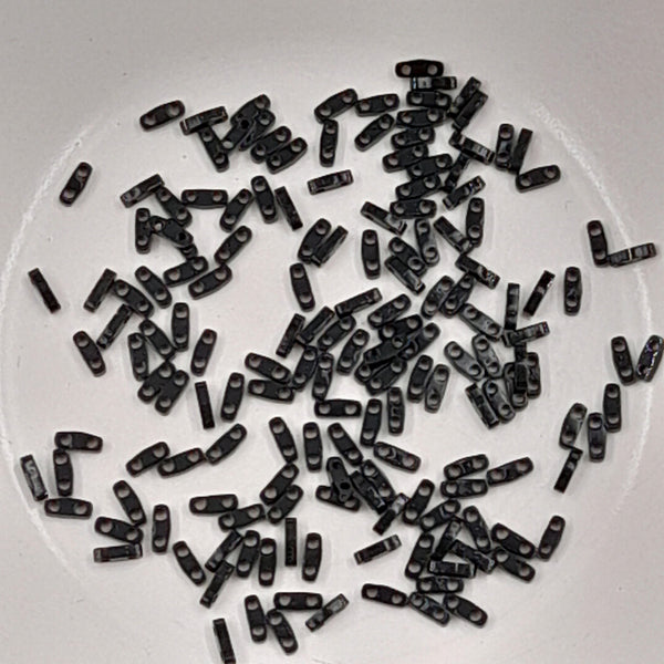 Miyuki Quarter Tila Beads Black 3gm Bag