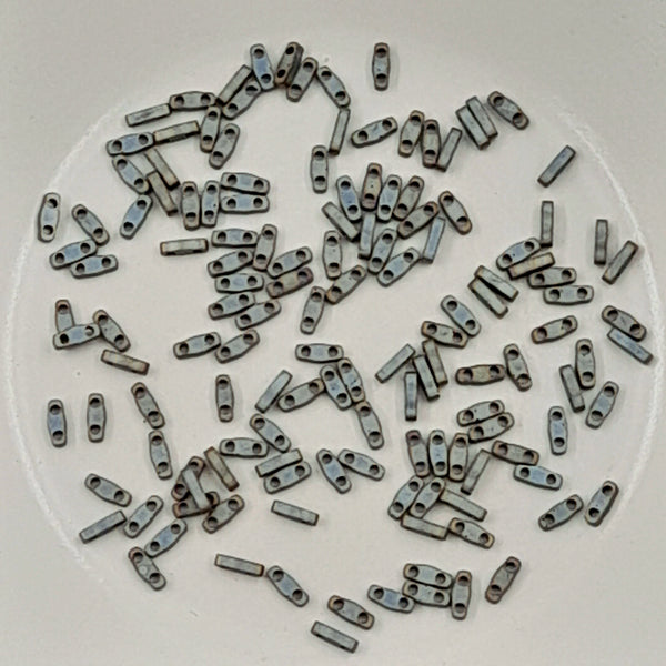 Miyuki Quarter Tila Beads Matte Metallic Silver Grey 3gm Bag
