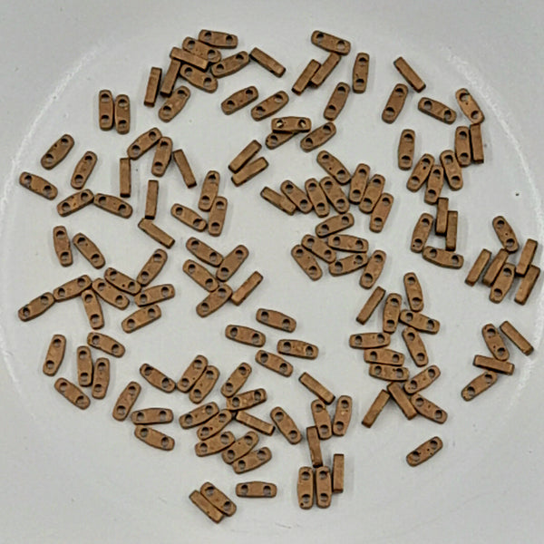 Miyuki Quarter Tila Beads Metallic Dark Bronze 3gm Bag