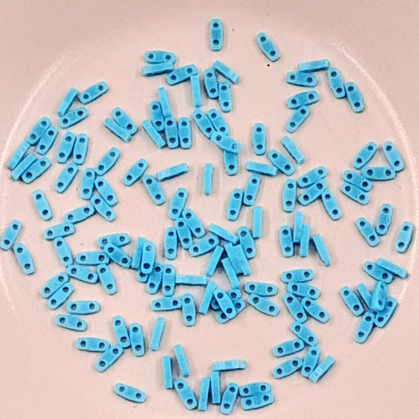 Miyuki Quarter Tila Beads Opaque Turquoise Blue 3gm Bag