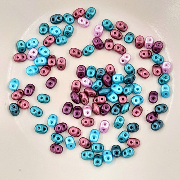 Czech Superduo Beads Victorian Elegance Mix 7.5gm Bag