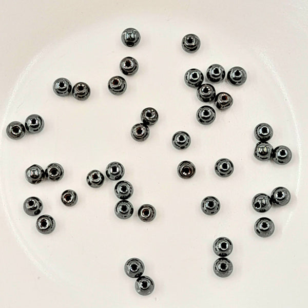 Hematite 4mm Round 20 Pack