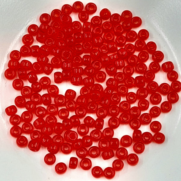 Miyuki Seed Beads Size 6 Transparent Red 7.5gm Bag