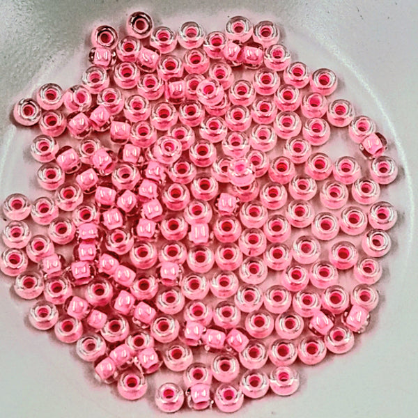 Miyuki Seed Beads Size 6 Pink Lined Crystal 7.5gm Bag