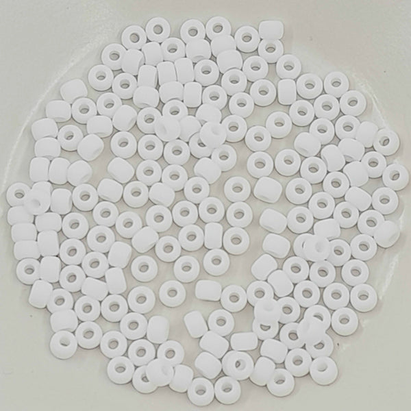 Miyuki Seed Beads Size 6 Matte Opaque White 7.5gm Bag