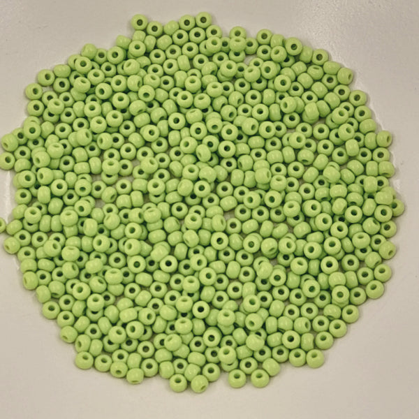 Japanese Seed Beads Size 8 Opaque Lime 7.5gm Bag