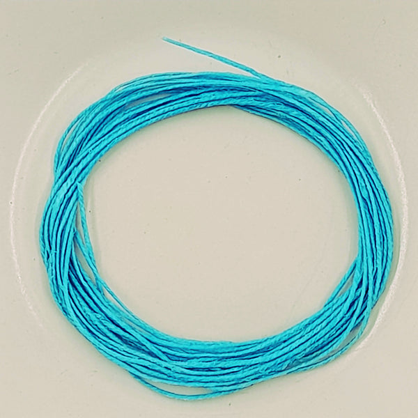 Waxed Linen 0.8mm Turquoise Blue 3m