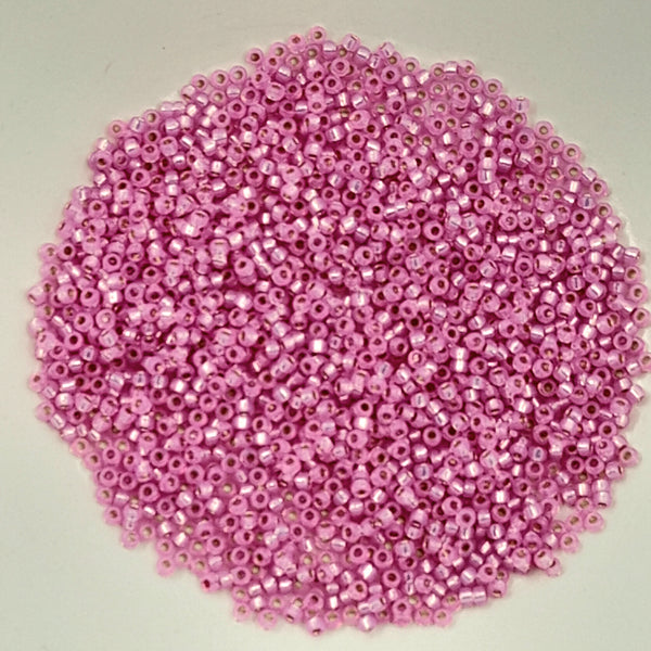 Miyuki Seed Beads Size 11 Silver Lined Pink 7.5gm Bag