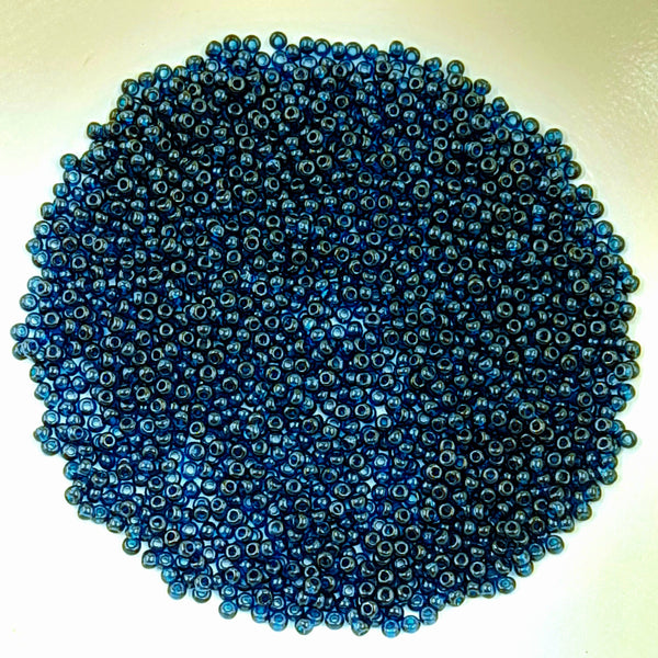 Japanese Seed Beads Size 11 Transparent Montana Blue 7.5gm Bag