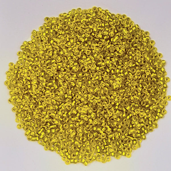 Miyuki Seed Beads Size 11 Silver Lined Yellow 7.5gm Bag