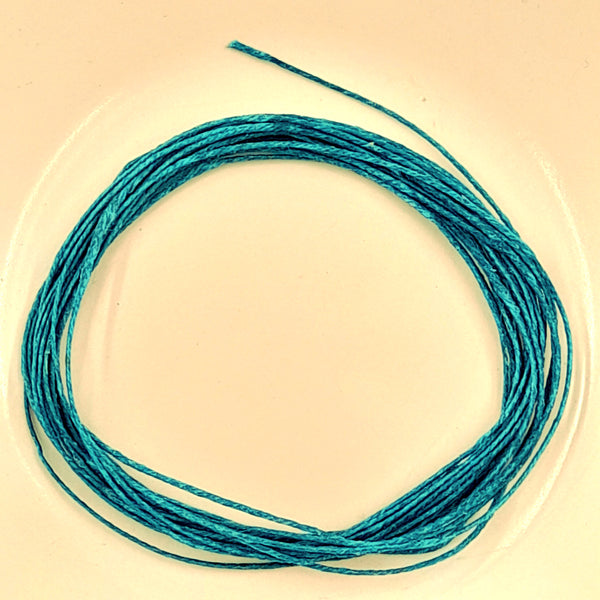 Waxed Linen 0.8mm Dark Turquoise Blue 3m