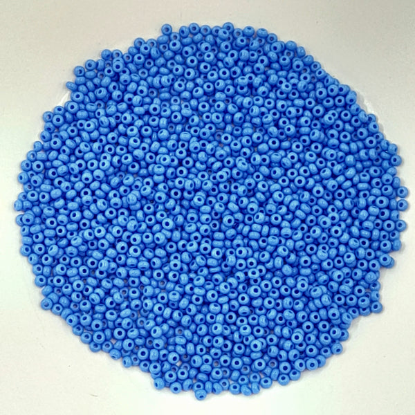 Japanese Seed Beads Size 11 Opaque Mid Blue 7.5gm Bag