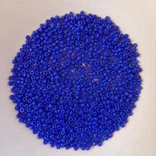 Chinese Seed Beads Size 11 Opaque Blue 25gm Bag