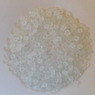 Chinese Seed Beads Size 6 Matte Clear 25gm Bag