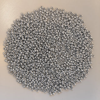 Japanese Seed Beads Size 11 Bright Silver 7.5gm Bag