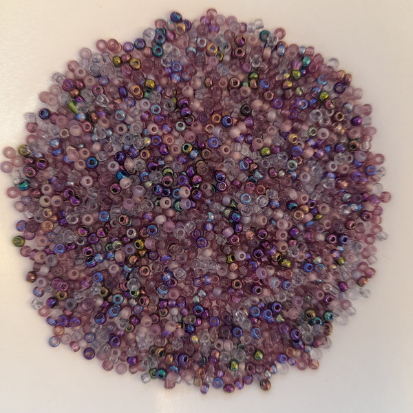 Japanese Seed Beads Size 11 Lilac Mix 7.5gm