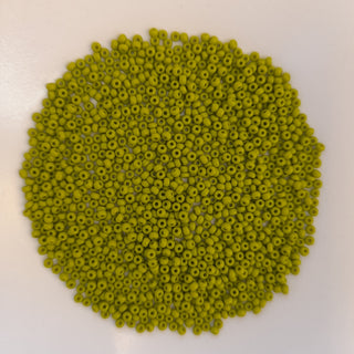 Japanese Seed Beads Size 11 Opaque Olive 7.5gm Bag