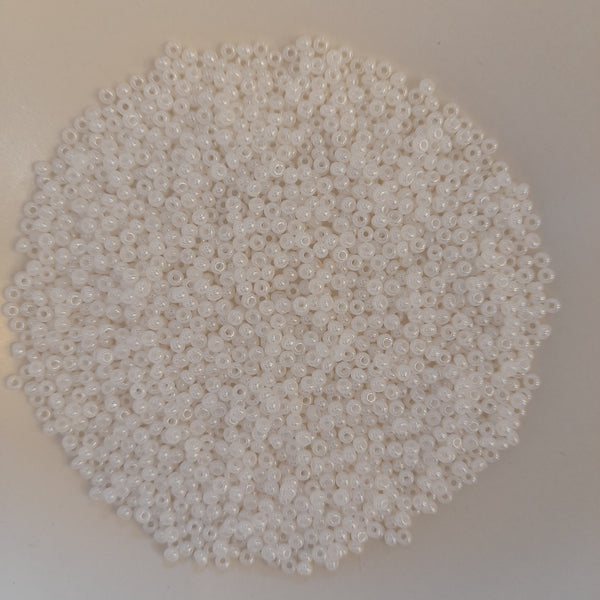Japanese Seed Beads Size 11 Pearly White 7.5gm Bag