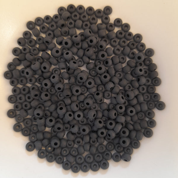 Japanese Seed Beads Size 6 Matte Jet Black 7.5gm Bag