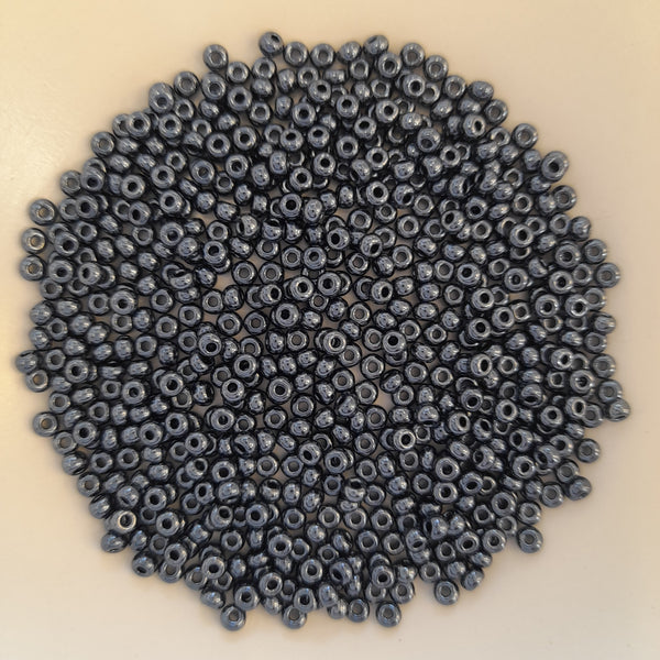 Japanese Seed Beads Size 8 Gunmetal 7.5gm Bag