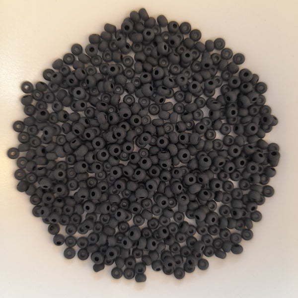 Japanese Seed Beads Size 8 Matte Jet Black 7.5gm Bag