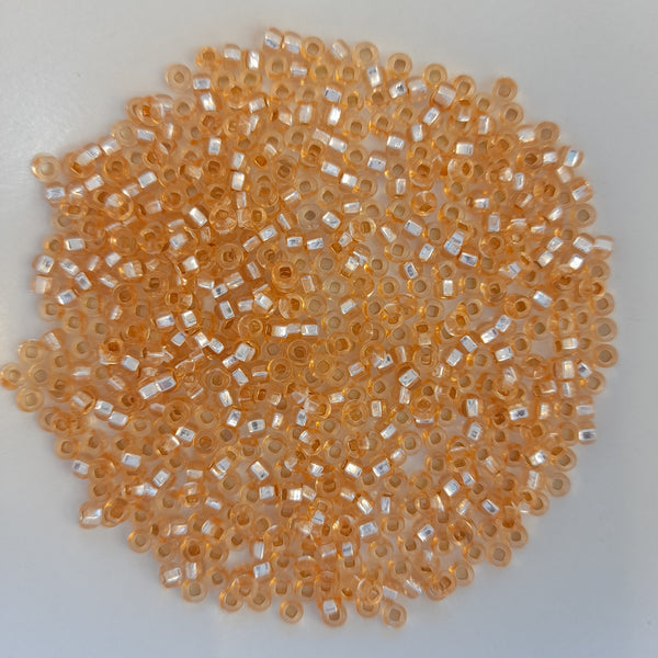 Japanese Seed Beads Size 8 Silver Lined Champagne 7.5gm Bag
