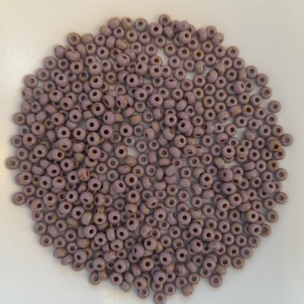 Japanese Seed Beads Size 8 Violet Travertine 7.5gm Bag