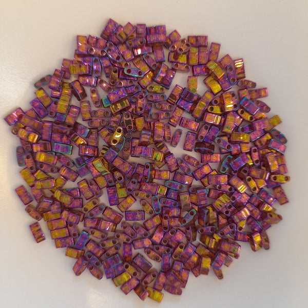 Miyuki Half Tila Beads Rose Gold Lustre 7.5gm Bag