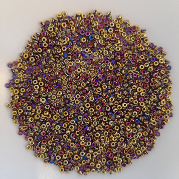 Miyuki Seed Beads Size 11 Black California Violet 7.5gm Bag