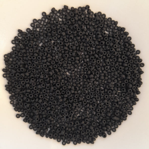 Miyuki Seed Beads Size 11 Matte Black 7.5gm Bag